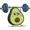 Cute Avocado Weightlifting - Lifting Bodybuilder