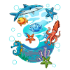3e anniversaire créatures marines