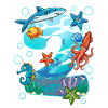 2e anniversaire créatures marines
