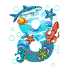 8e anniversaire créatures marines