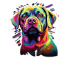 Wasserfarben Farbenfroher Puggle