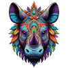 Rhinoceros Spiritual Mandala Design