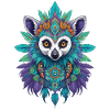 Lemurs Mandala Dream Catcher Design