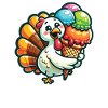 Dinde de Thanksgiving avec glace