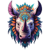 Rhinoceros Mandala Dream Catcher Design