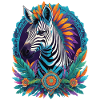Zebra Spirituelles Traumfänger Mandala Design