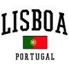 Lisboa lettering with Portugal flag