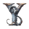 Letter "Y" in dragon design.