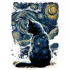 Cat Starry Night