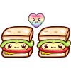 Sandwich Couple Love Heart Funny