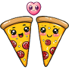 Pizza Couple Love Heart Funny