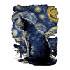 Cat Starry Night