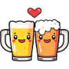 Beer Heart Love Party Cute