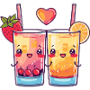 Cocktail Couple Amour Coeur Drôle