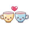 Coffee Couple Love Heart Funny