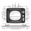 Retro TV Drawing