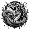 snake black and wihte