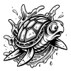 Frightened Turtle
