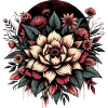 Grunge Floral Motif