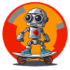 ROBOT ON SCOOTER