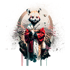 roter Panda,Graffiti,Malerei,Panda,Geisha,anime