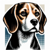 Beagle Risography Vector Style
