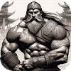 Fier guerrier viking germanique