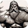 Fier guerrier viking germanique