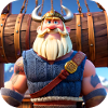 Cute Viking in comic style