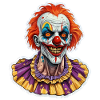 Zombie clown illustration
