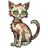 Illustration de chat zombie