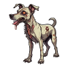 Zombie dog illustration