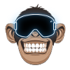 affe mit skibrille