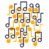 Music Notes Retro Style Pattern
