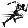 Bahnläufer Sprinter Sprint 100m Sprinter