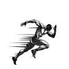 Bahnläufer Sprinter Sprint 100m Sprinter