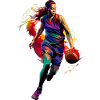 Basketball Spielerin Frauen Athletisch