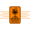 Palm Trees Island Symbol Beach