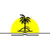 Palm Trees Symbol Beach Island