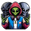 three Rap ALIENS
