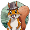 écureuil drôle avec chapeau