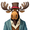 élan drôle dans un chapeau