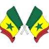 Two flags crossed of Senegal