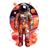 Astronaute avec plusieurs planètes