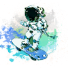 graffiti,skateboard,malerei,Astronaut