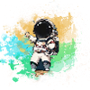 graffiti,malerei,bunt, Astronaut