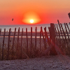 Sonnenuntergang an der Strandbar