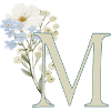 M avec des fleurs