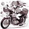 Manga Woman Biker 2