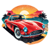 Oldtimer Sonnenuntergang